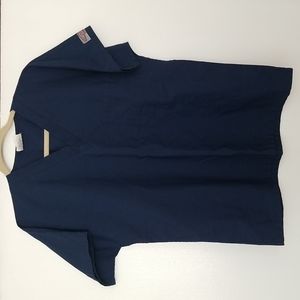 ScrubZone by Landau - Scrub top, Small, Navy blue